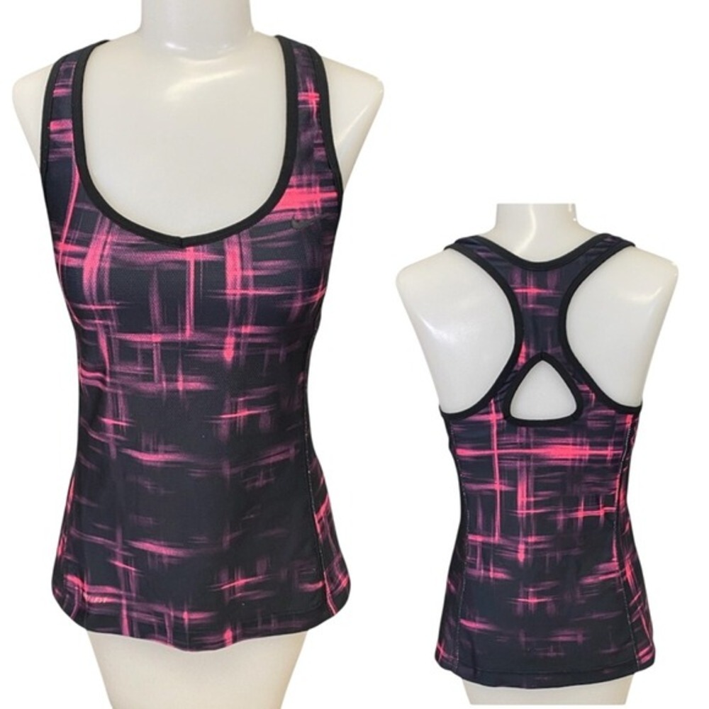 Nike‎ Medium Training Tank Top Racerback Pink Black Athletic Activewear